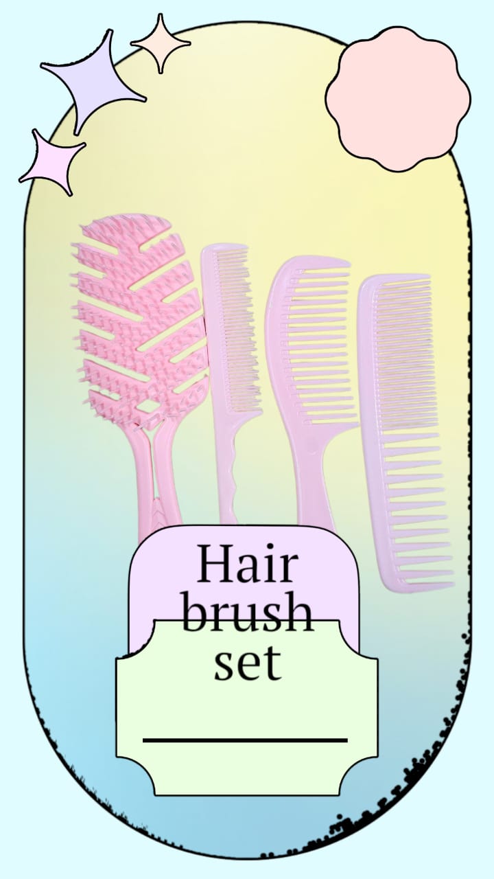 4-in-1 Hair Brush & Comb Set