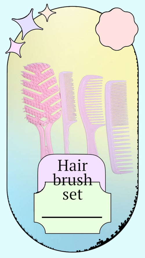 4-in-1 Hair Brush & Comb Set